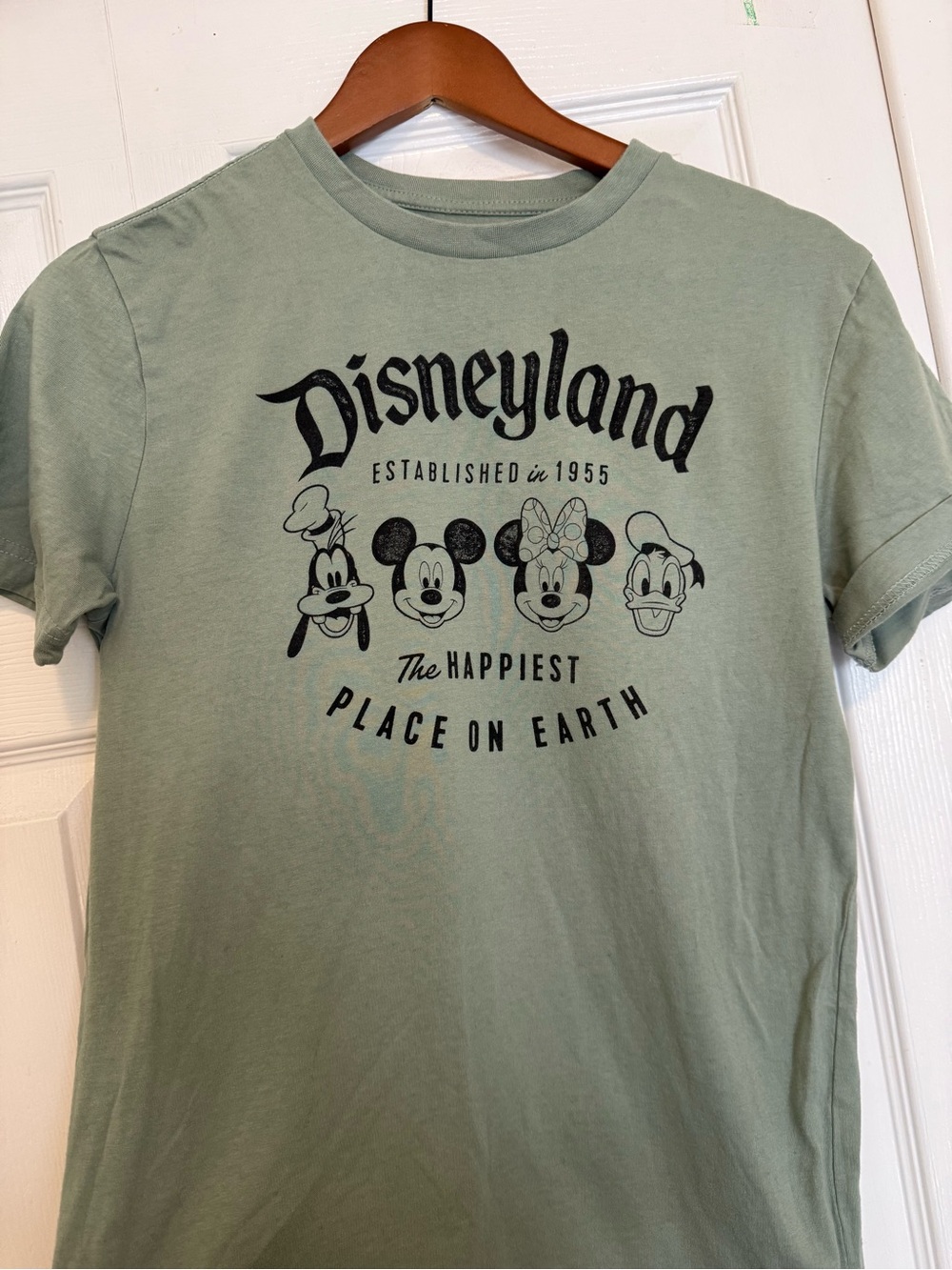 Disney Sage Green Short-Sleeve Graphic Tee - Classic Characters